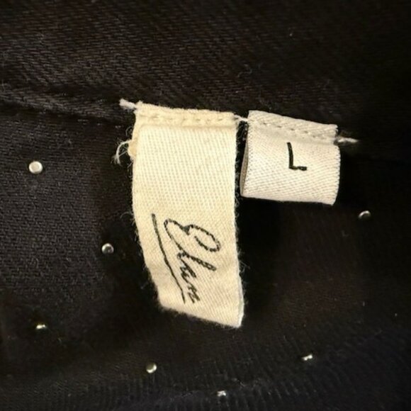 Elan Studded Distressed Black Chambray Denim Shacket - NWOT - Picture 16 of 16